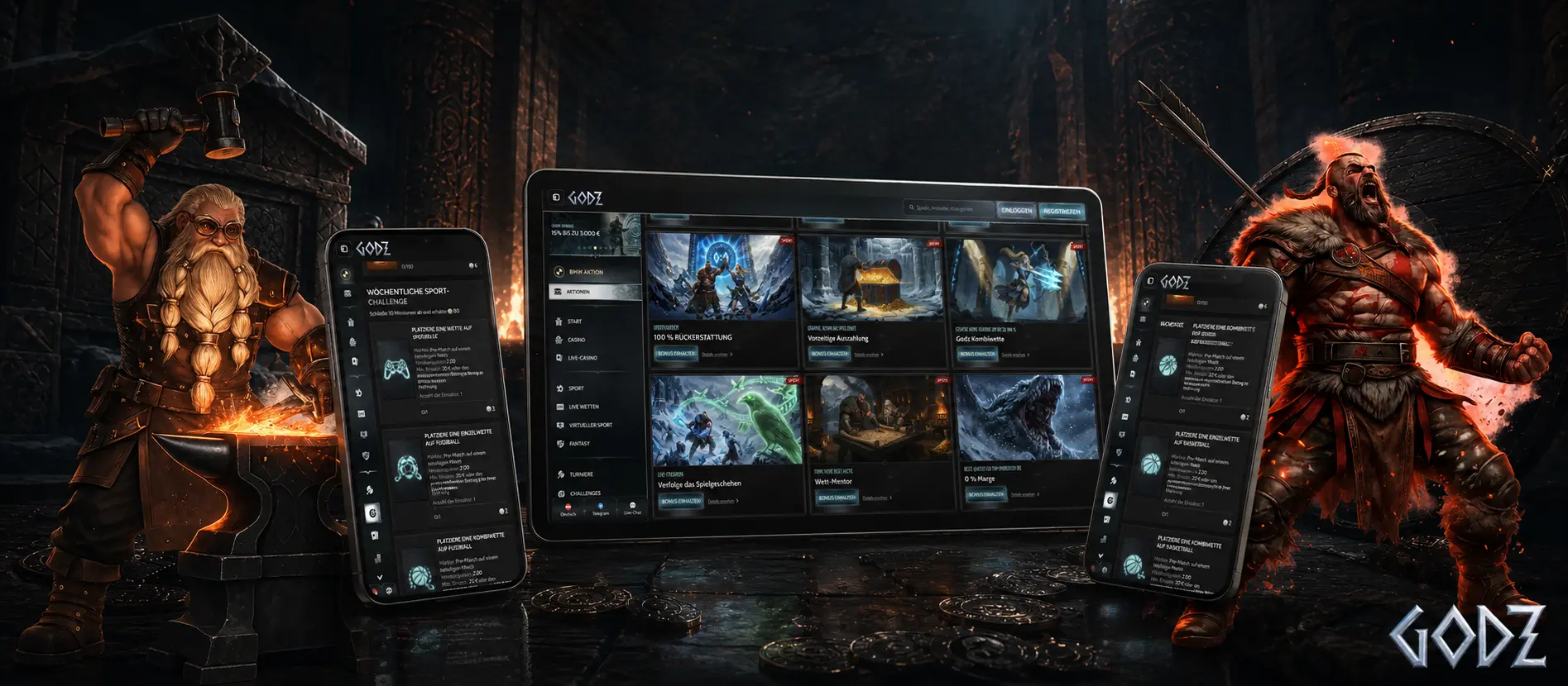 Live Spiele bei Godz Casino starten